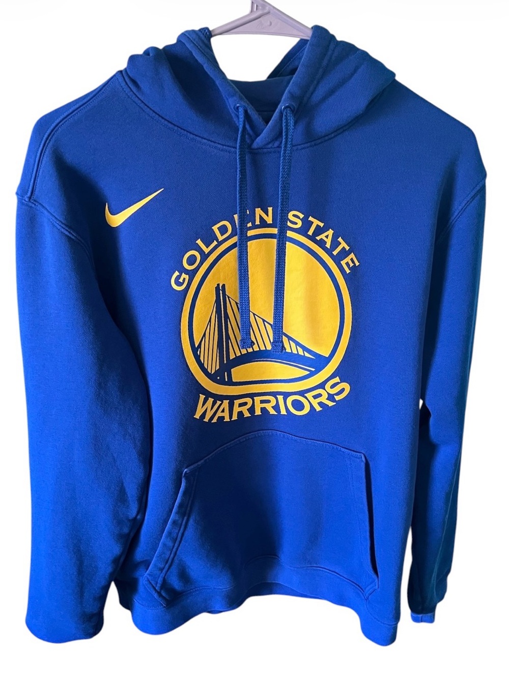 NIKE NBA Golden State Warriors Essential Logo Fleece Hoodie Blue Men’s Large
